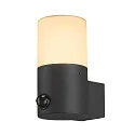 Luminaire mural d'extérieur GRAFIT rond, avec capteur E27 IP44, anthrazit gradable