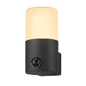 Luminaire mural d'extérieur GRAFIT rond, avec capteur E27 IP44, anthrazit gradable