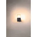 Luminaire mural d'extérieur GRAFIT rond, avec capteur E27 IP44, anthrazit gradable