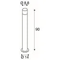 SLV Lampadaire d'extérieur GRAFIT 90 POLE rond, avec diffuseur E27 IP44, anthrazit gradable