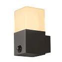 Luminaire mural d'extérieur GRAFIT angulaire, avec capteur E27 IP44, anthrazit gradable