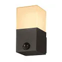 Luminaire mural d'extérieur GRAFIT angulaire, avec capteur E27 IP44, anthrazit gradable