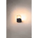 Luminaire mural d'extérieur GRAFIT angulaire, avec capteur E27 IP44, anthrazit gradable