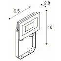 SLV Luminaire mural FLOODI S IP65, anthrazit