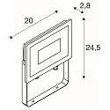 SLV Luminaire mural FLOODI L IP65, anthrazit