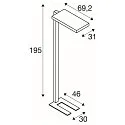 SLV Lampadaire WORKLIGHT UGR < 19 IP20, argent gradable