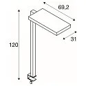 SLV Lampe de table WORKLIGHT UGR < 19 IP20, argent gradable