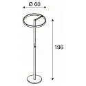 SLV floor lamp ONE STRAIGHT FL up / down, brass, black dimmable