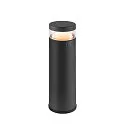 SLV bollard lamp M-POL 30 cylindrical, short, without socket IP65, anthracite dimmable