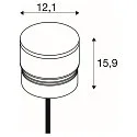 SLV luminaire head M-POL S CLEAR on/off IP65, anthracite 