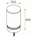 SLV luminaire head M-POL M SHADER DALI controllable IP65, anthracite dimmable