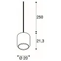 SLV pendant luminaire PANTILO 20 PD E27 IP20, gold