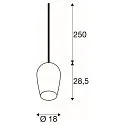 SLV pendant luminaire PANTILO OVAL PD E27 IP20, gold