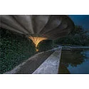 SLV Luminaire sur pied CONCRETO FL rond, conique GU10 IP65, gris gradable