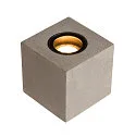 SLV Luminaire sur pied CONCRETO FL forme en dé, avec prise de courant GU10 IP65, gris gradable