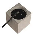 SLV Luminaire sur pied CONCRETO FL forme en dé, avec prise de courant GU10 IP65, gris gradable