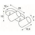 SLV Applique et plafonnier ASTO TUBE CW DOUBLE à 2 flammes, langue, pivotant à la cardan GU10 IP20, blanche gradable
