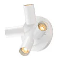 SLV Applique et plafonnier ASTO TUBE CW QUADRUPLE 4 flammes, rond, pivotant à la cardan GU10 IP20, blanche gradable