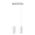 pendant luminaire ASTO TUBE 2 flames, rigid, long GU10 IP20, white dimmable