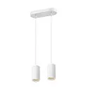 SLV pendant luminaire ASTO TUBE 2 flames, rigid, long GU10 IP20, white dimmable