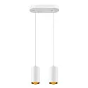 SLV pendant luminaire ASTO TUBE 2 flames, rigid, long GU10 IP20, white dimmable