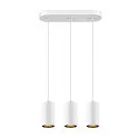 SLV pendant luminaire ASTO TUBE 3 flames, rigid, long GU10 IP20, white dimmable