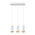 SLV pendant luminaire ASTO TUBE 3 flames, rigid, long GU10 IP20, white dimmable