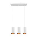 SLV pendant luminaire ASTO TUBE 3 flames, rigid, long GU10 IP20, white dimmable