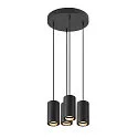 SLV pendant luminaire ASTO TUBE 4 flames, round, rigid GU10 IP20, black dimmable