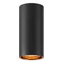SLV downlight ASTO TUBE cylindrical, rigid, surface-mounted version GU10 IP20, black dimmable