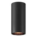 SLV downlight ASTO TUBE cylindrical, rigid, surface-mounted version GU10 IP20, black dimmable