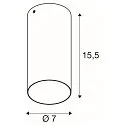 SLV downlight ASTO TUBE cylindrical, rigid, surface-mounted version GU10 IP20, black dimmable