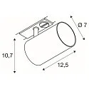 SLV 1-Projecteur monophasé ASTO TUBE rond, pivotant à la cardan GU10 IP20, noir gradable