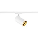 SLV 1-Projecteur monophasé ASTO TUBE rond, pivotant à la cardan GU10 IP20, blanche gradable