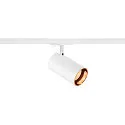 SLV 1-Projecteur monophasé ASTO TUBE rond, pivotant à la cardan GU10 IP20, blanche gradable