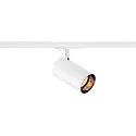 SLV 1-Projecteur monophasé ASTO TUBE rond, pivotant à la cardan GU10 IP20, blanche gradable