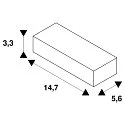 3-phase feeder S-TRACK PHASE & DALI built-in version, DALI controllable, earth left, black