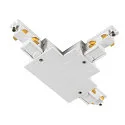 3-phase T-connector S-TRACK PHASE & DALI built-in version, DALI controllable, earth left, earth inside, white