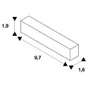 SLV feeder TRACK 48V DALI controllable, right, white