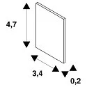 end cap TRACK 48V for recessed track, black