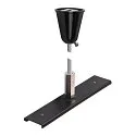 Plaque de renforcement du rail TRACK 48V avec kit de suspension, noir