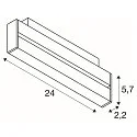 SLV track spot IN-LINE 24 TRACK 48V DARKLIGHT REFLECTOR Move DALI IP20, black dimmable