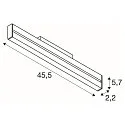 SLV Projecteur sur rail IN-LINE 46 TRACK 48V DARKLIGHT REFLECTOR Move DALI IP20, blanche gradable