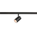 Projecteur sur rail NUMINOS® XS TRACK 48V contrôlable par DALI IP20, noir, blanche gradable