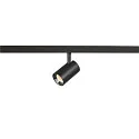Projecteur sur rail NUMINOS® XS TRACK 48V contrôlable par DALI IP20, chrome, noir gradable