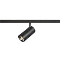 Projecteur sur rail NUMINOS® S TRACK 48V contrôlable par DALI IP20, chrome, noir gradable