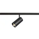 Projecteur sur rail NUMINOS® S TRACK 48V contrôlable par DALI IP20, chrome, noir gradable