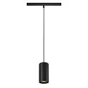 Luminaire à suspension NUMINOS® S TRACK 48V contrôlable par DALI IP20, noir gradable