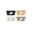 SLV cover UNIVERSAL DOWNLIGHT IP20 square, swivelling, white