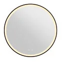 SLV Miroir avec éclairage TRUKKO 80 IP44, noir , transparent gradable